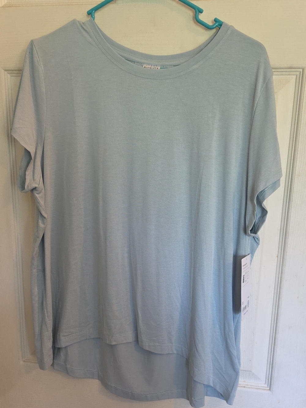 Athleta Pale Blue Short-Sleeve Layered Tee
